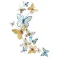 PANEL ŚCIENNY BUTTERFLIES ZŁOTO/NIEBIESKI 59,5X4X111,5 cm
